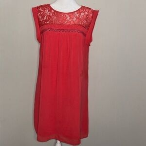 Speechless Lace Bodice Coral Dress Size XL